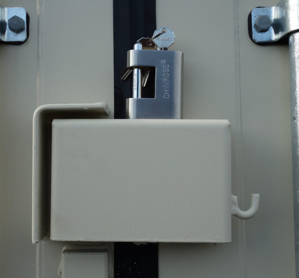 factory lock box in shipping container