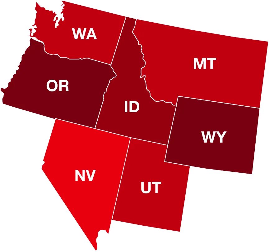 map of northwest states