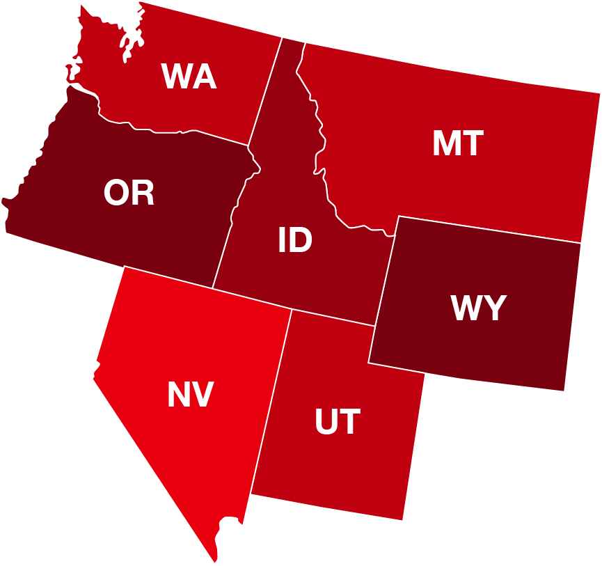 map of northwest states