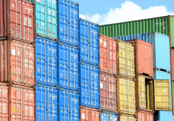 stack of shipping containers