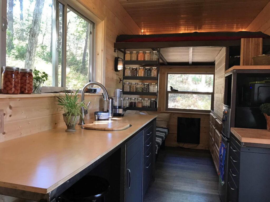 example of a man cave shipping container