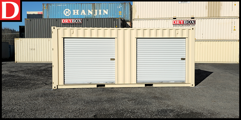 20ft shipping container with two roll-up doors