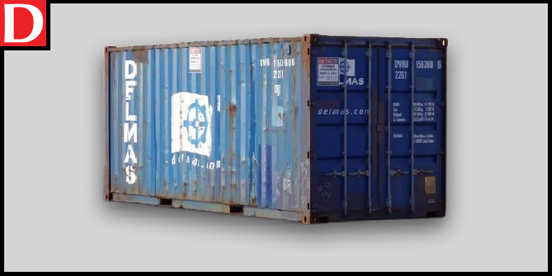 A 20ft wind and water tight container 