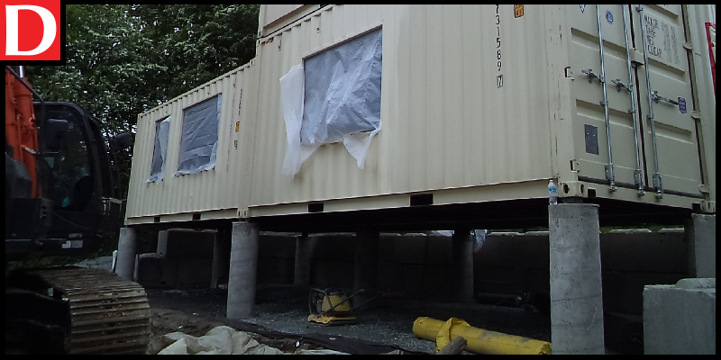 A pile foundation for a container home