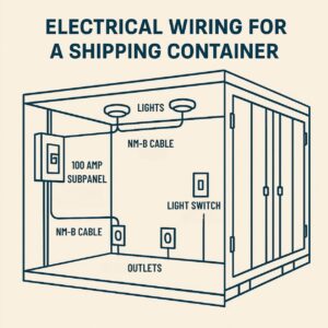 adding electrical to a shipping container diagram