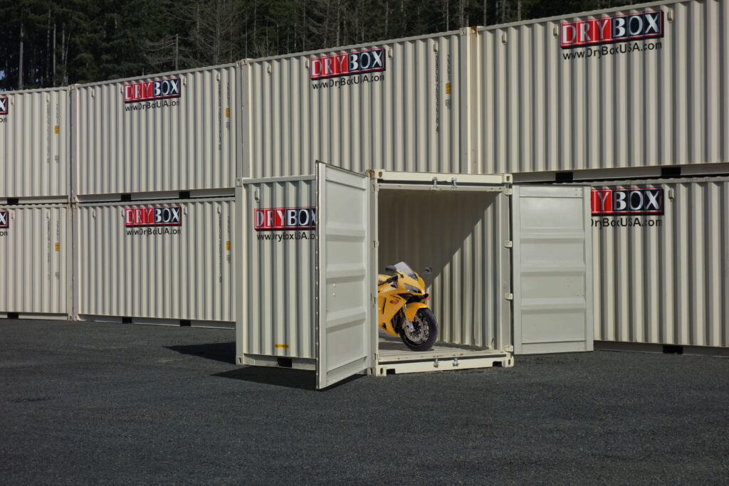 dry box motorcycle storage 10ft storage container solution