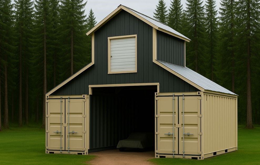 Shipping Container Barn Ideas, Designs and Plans 8 Monitor Roof for horse barns