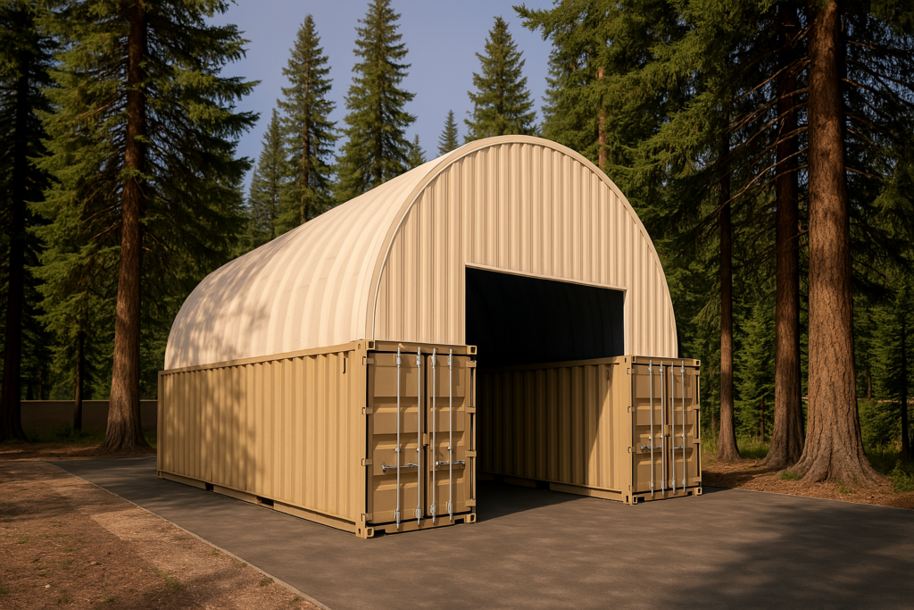 Container Canopy Cover to outside edge