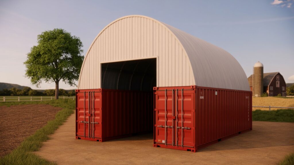 shipping container shop barn