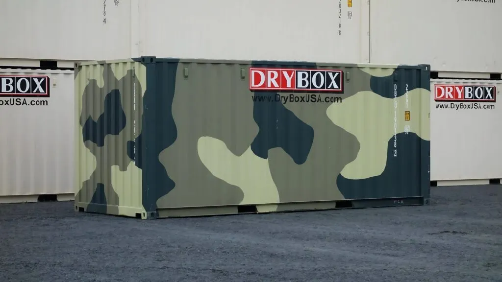 Camo paint for shipping containers