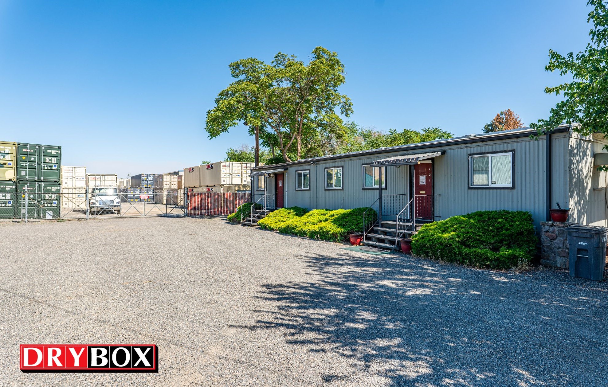 Dry Box's shipping container yard in Yakima